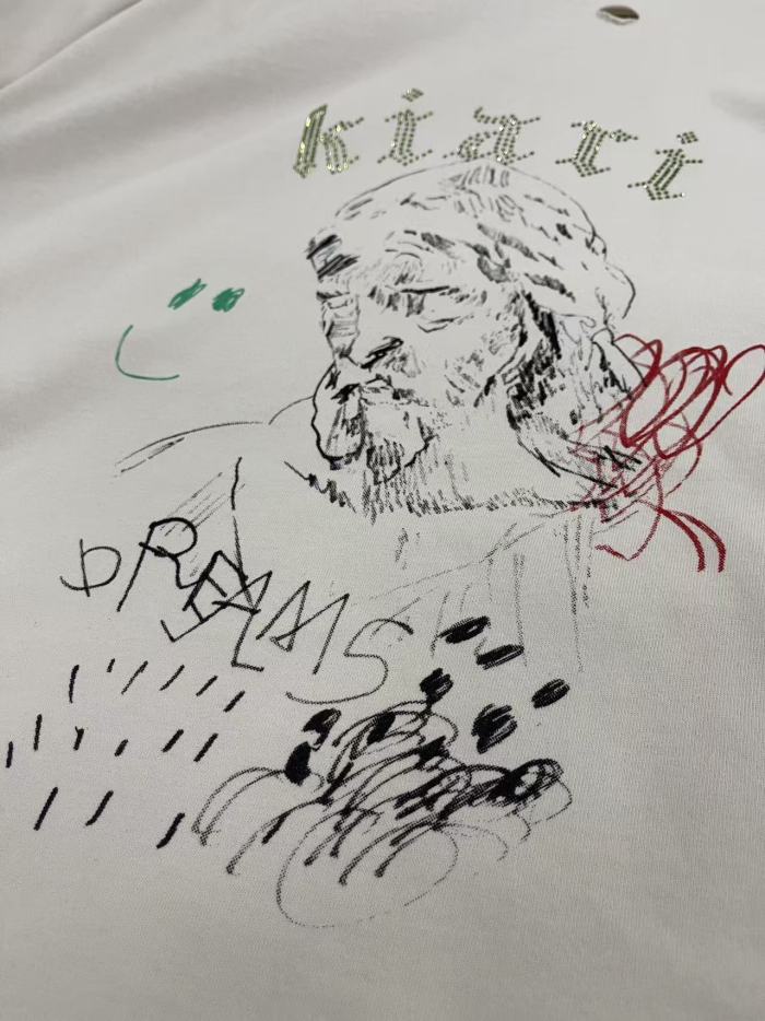 Elderly Smile Rhinestone Print Tee 28751628