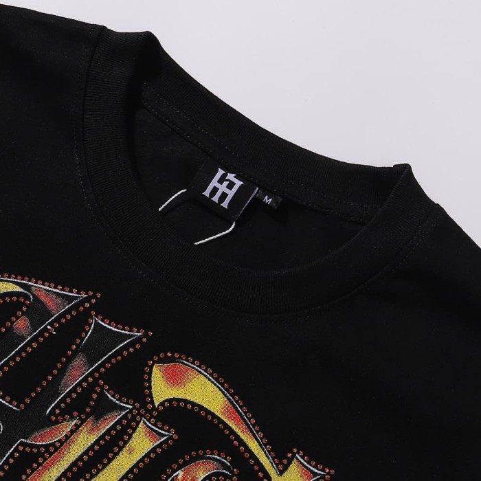 Masked Tattooed Angel Rhinestone Print Tee 2 colors 28751248