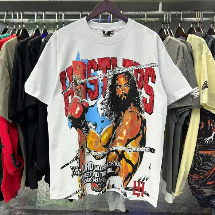 Boxing Emperor Rhinestone Print Tee 2 colors 28751250