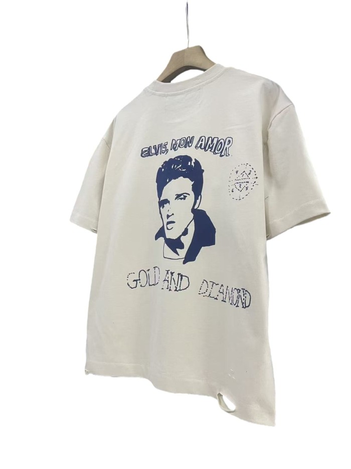 Vintage Blue Portrait Print Tee 28751630