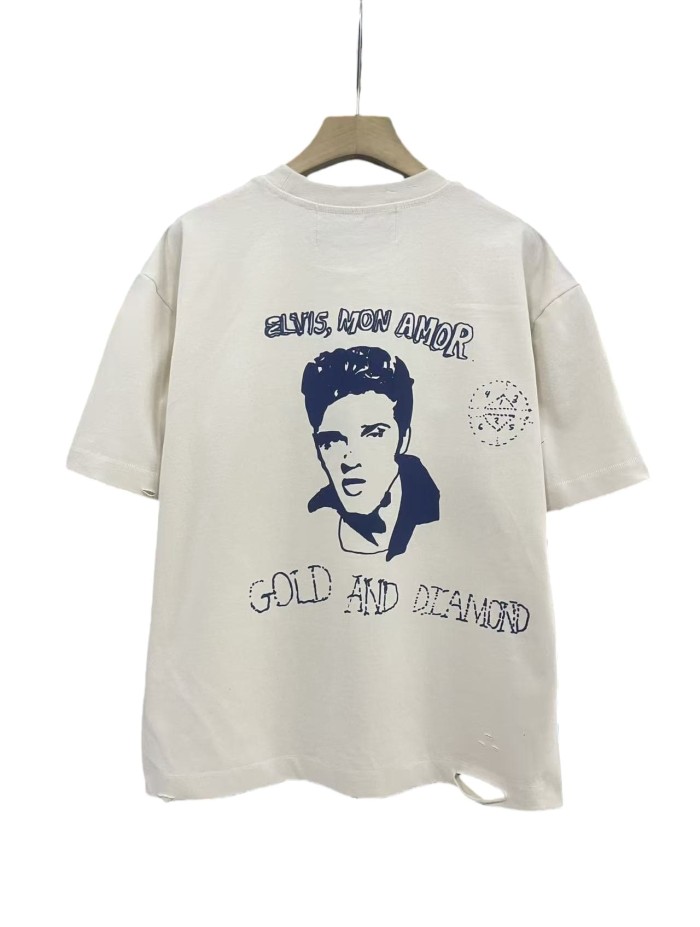 Vintage Blue Portrait Print Tee 28751630