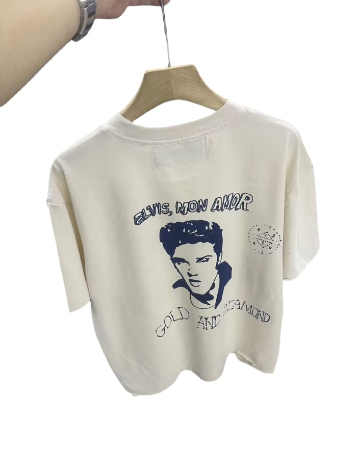 Vintage Blue Portrait Print Tee 28751630