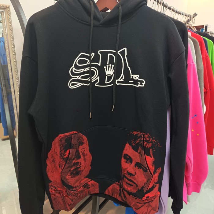 Rhinestone Letter Portrait Print Hoodie 8 colors 28751212