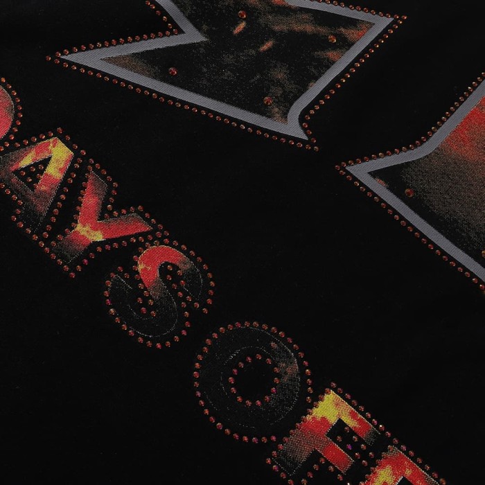 Masked Tattooed Angel Rhinestone Print Tee 2 colors 28751248