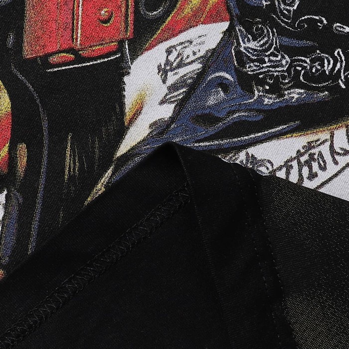 Masked Tattooed Angel Rhinestone Print Tee 2 colors 28751248