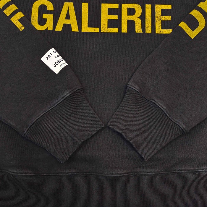 [Big & Tall for weights up to 260 lbs]1:1 quality version Distressed Yellow French Print Hoodie 28755448