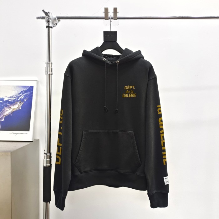 [Big & Tall for weights up to 260 lbs]1:1 quality version Distressed Yellow French Print Hoodie 28755448