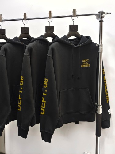 [Big & Tall for weights up to 260 lbs]1:1 quality version Distressed Yellow French Print Hoodie 28755448