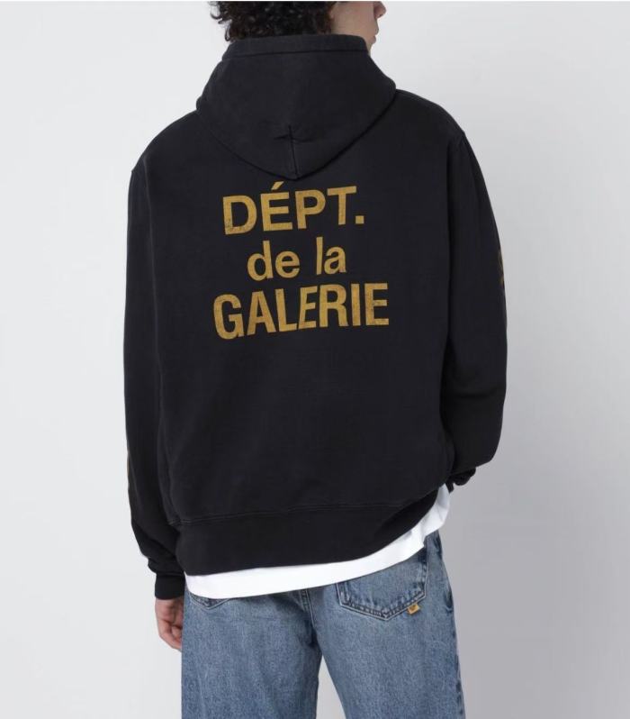 [Big & Tall for weights up to 260 lbs]1:1 quality version Distressed Yellow French Print Hoodie 28755448