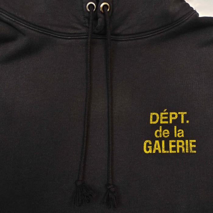 [Big & Tall for weights up to 260 lbs]1:1 quality version Distressed Yellow French Print Hoodie 28755448