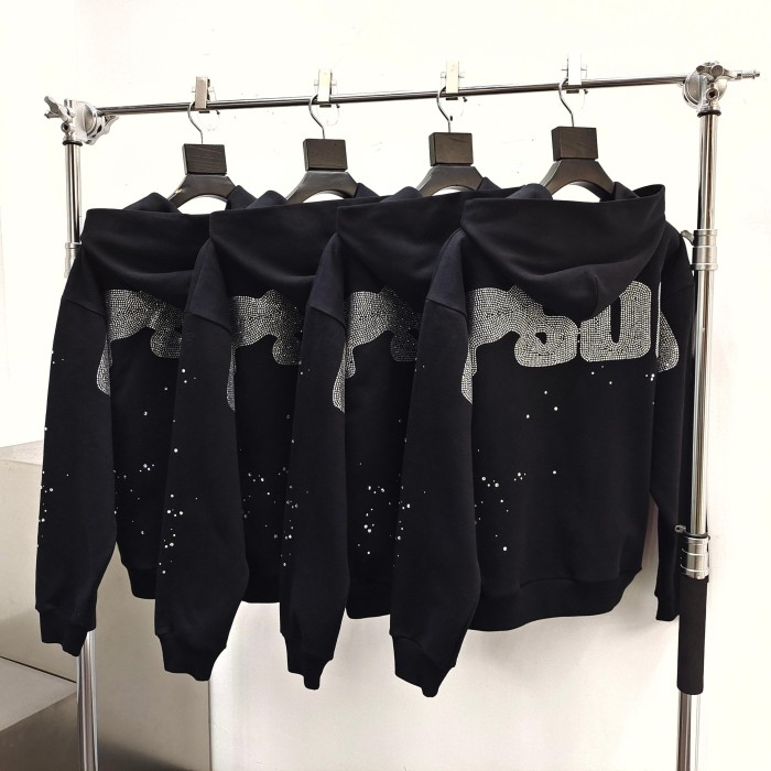 1:1 quality version Diamond Letter Pattern Hoodie & Pants Set 28755443