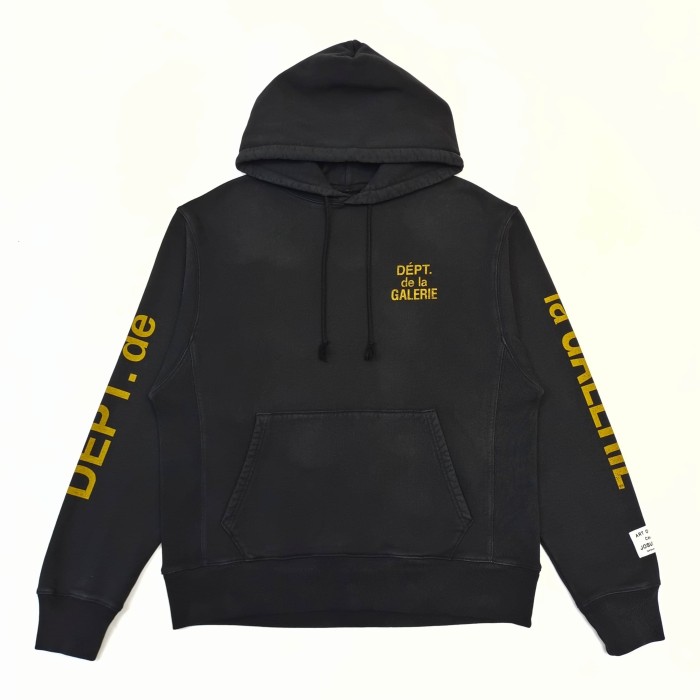 [Big & Tall for weights up to 260 lbs]1:1 quality version Distressed Yellow French Print Hoodie 28755448