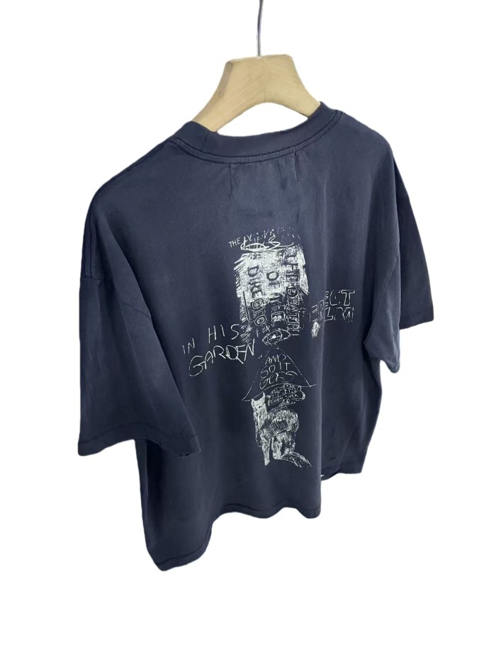 Chest Portrait Print Washed Version Tee 28756304