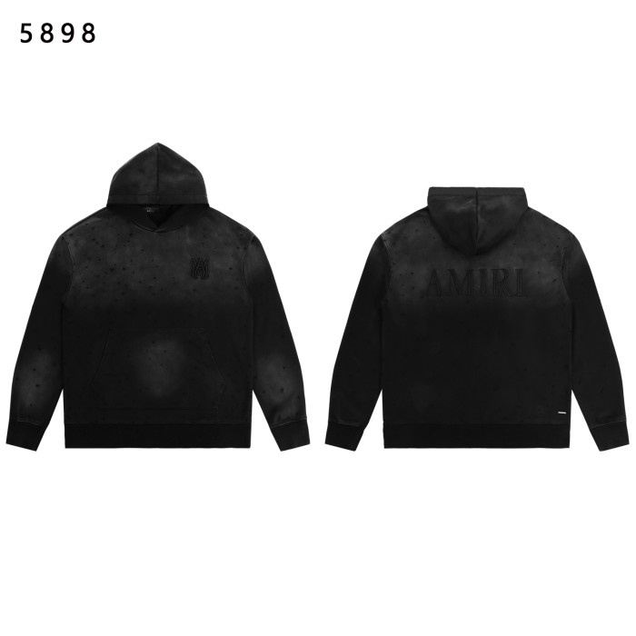 Embroidered Logo Washed Distressed Hoodie 3 colors 28756310