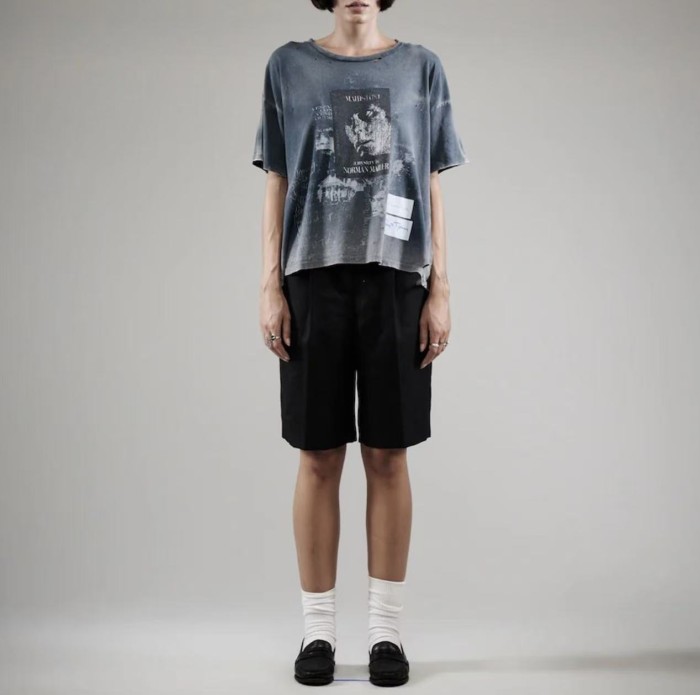 Chest Portrait Print Washed Version Tee 28756304