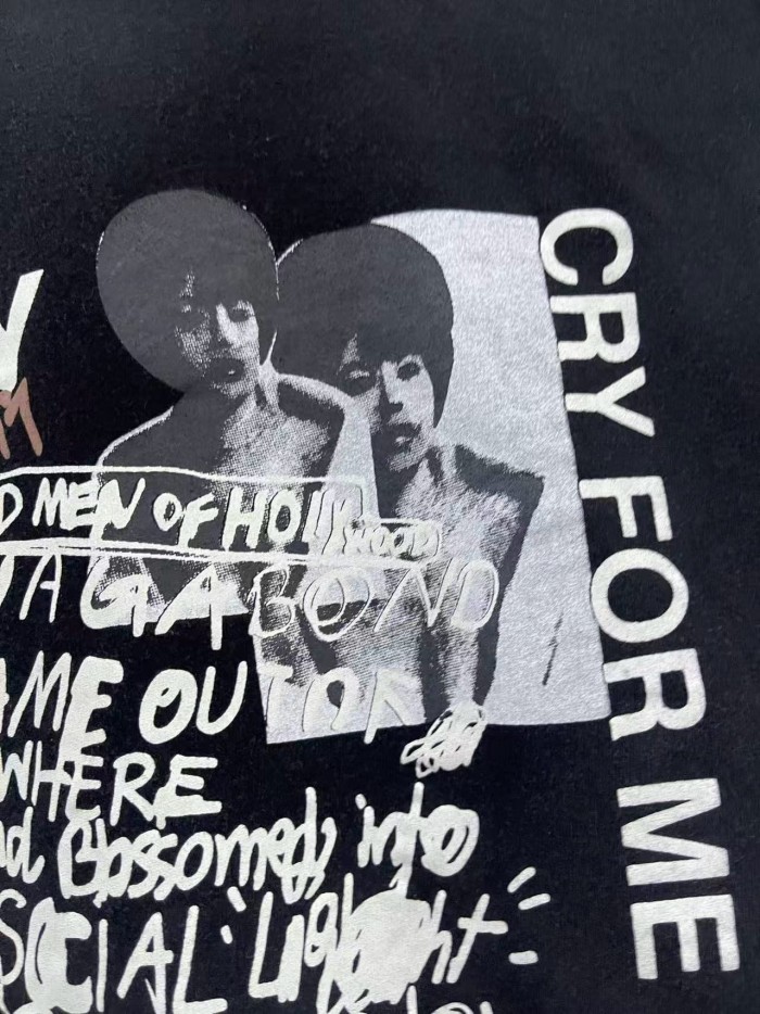 Black Dennis Graffiti Print Washed Version Tee 28756297