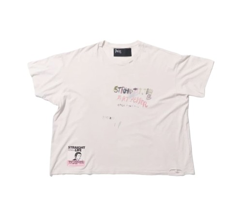 Vintage Hand-painted Graffiti Print Tee 28756447