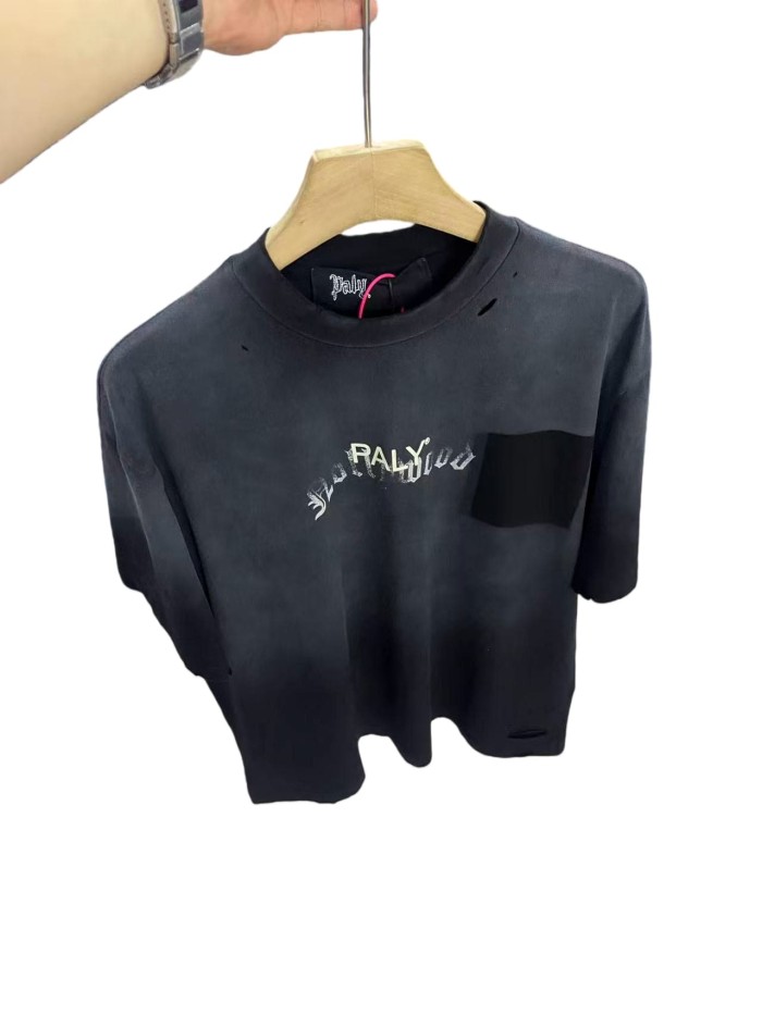 Ripped Pocket Print Washed Version Tee 3 colors 28756294