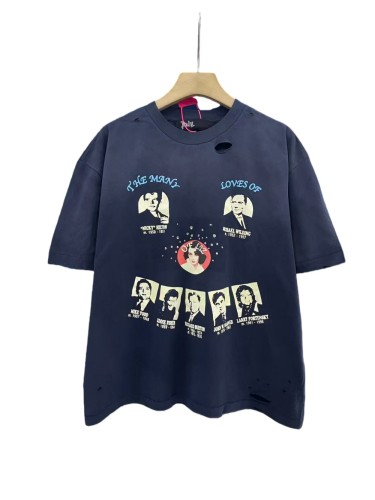 Character Smiley Face Combo Print Washed Version Tee 28756300