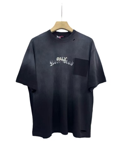 Ripped Pocket Print Washed Version Tee 3 colors 28756294