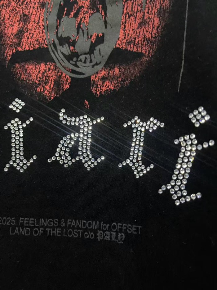 Album Merchandise Rhinestone Print Washed Version Tee 28756457