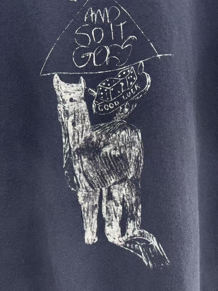 Chest Portrait Print Washed Version Tee 28756304