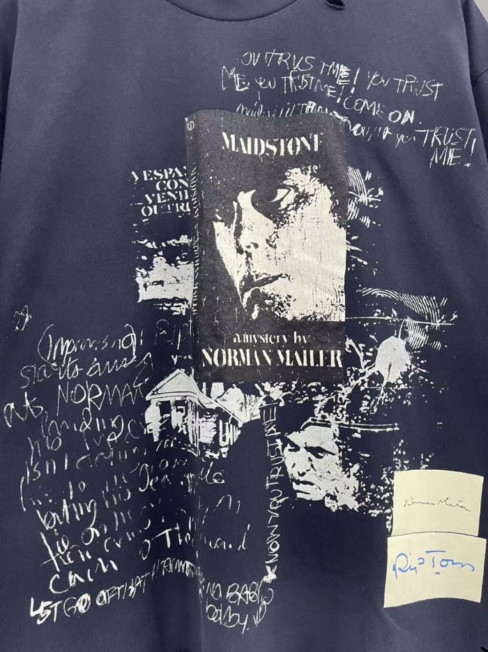 Chest Portrait Print Washed Version Tee 28756304