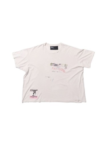 Vintage Hand-painted Graffiti Print Tee 28756447