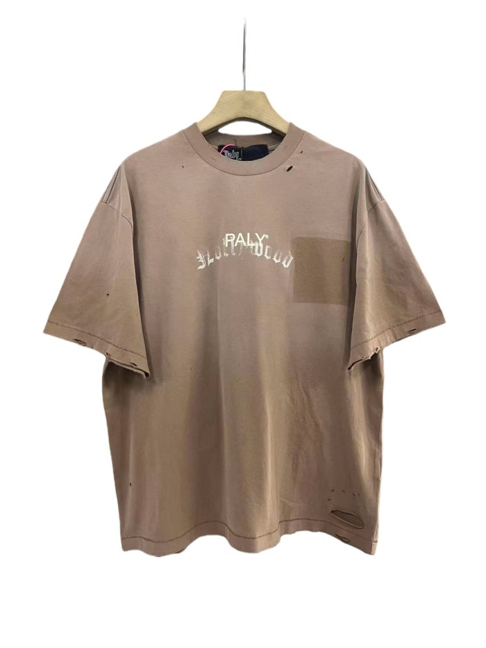 Ripped Pocket Print Washed Version Tee 3 colors 28756294
