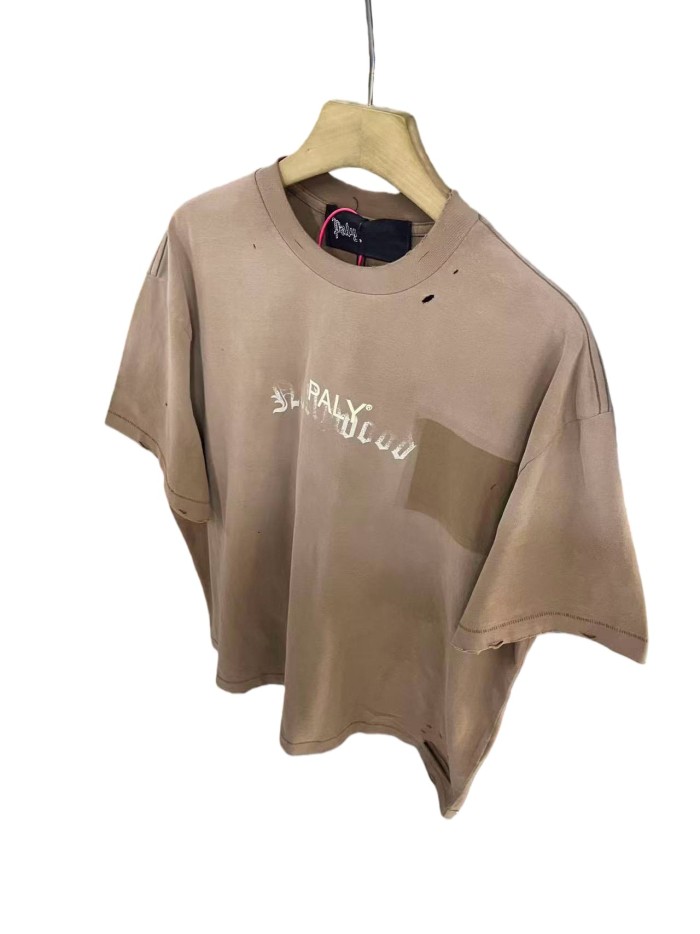Ripped Pocket Print Washed Version Tee 3 colors 28756294