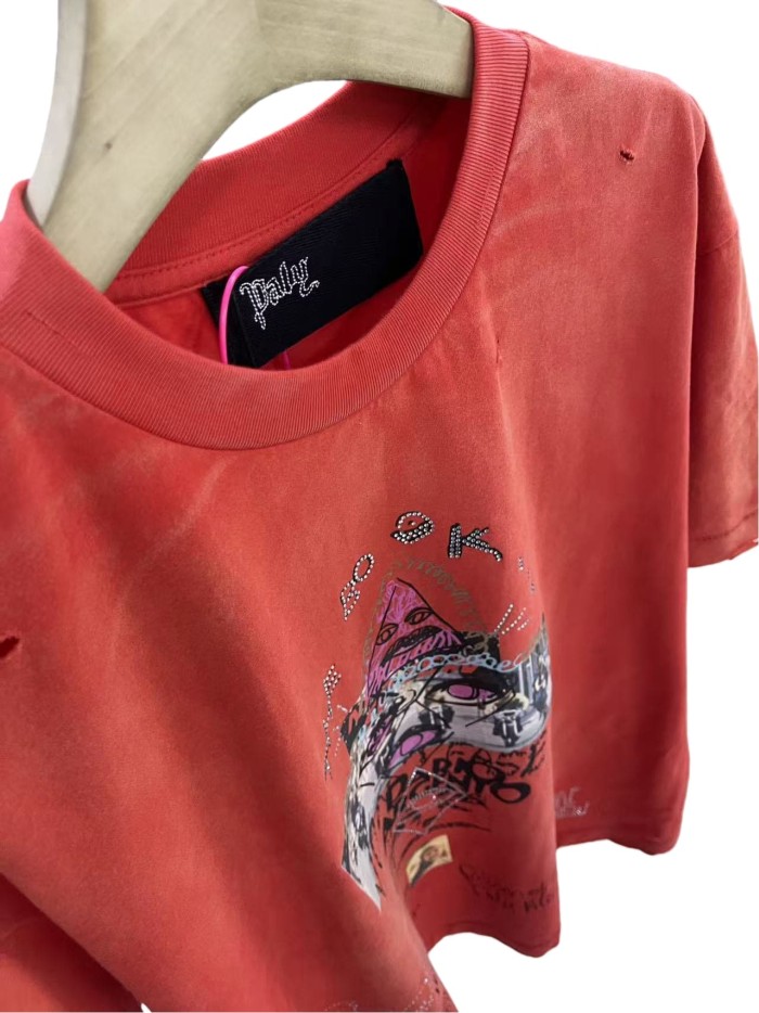 Jersey Devil Rhinestone Print Washed Version Tee 28756307