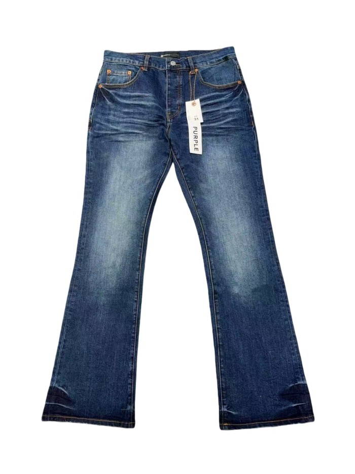 1:1 quality version Deep Blue Slightly Flared Jeans