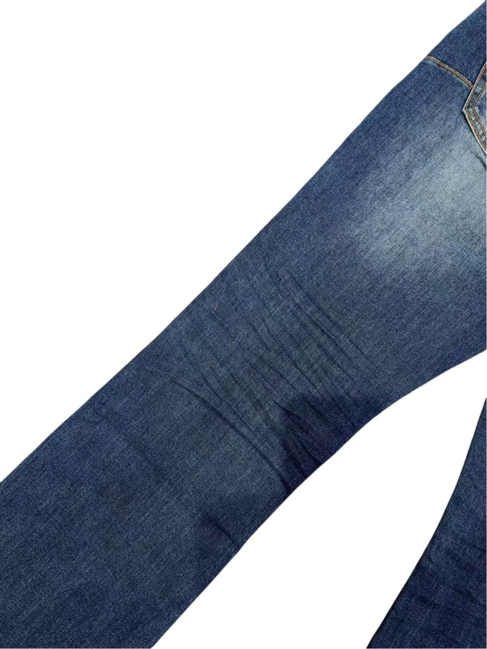 1:1 quality version Deep Blue Slightly Flared Jeans