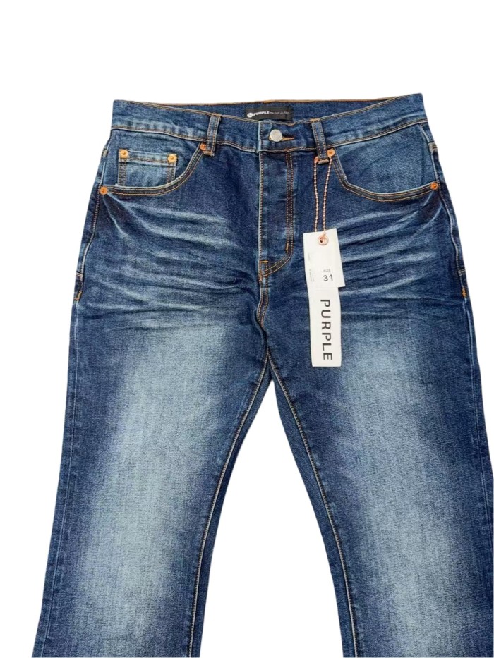 1:1 quality version Deep Blue Slightly Flared Jeans