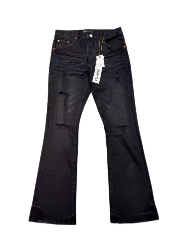 1:1 quality version Black Distressed Flared Jeans 28757509