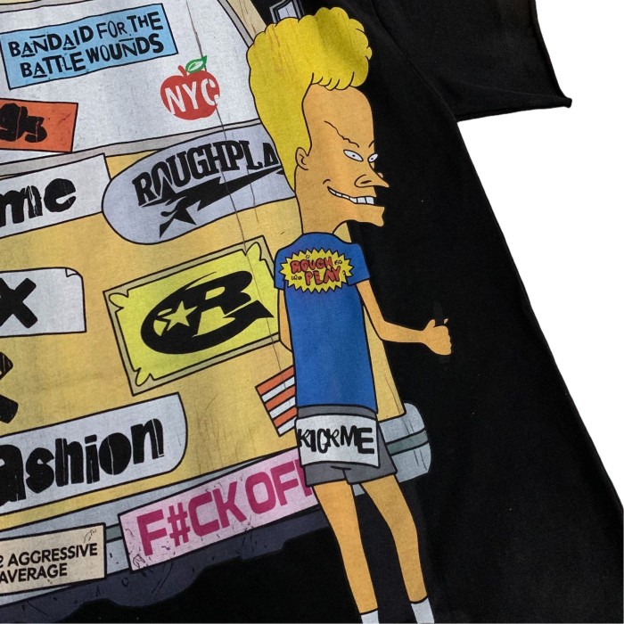 Cartoon Figures Rhinestone Print Washed Version Tee 28758390
