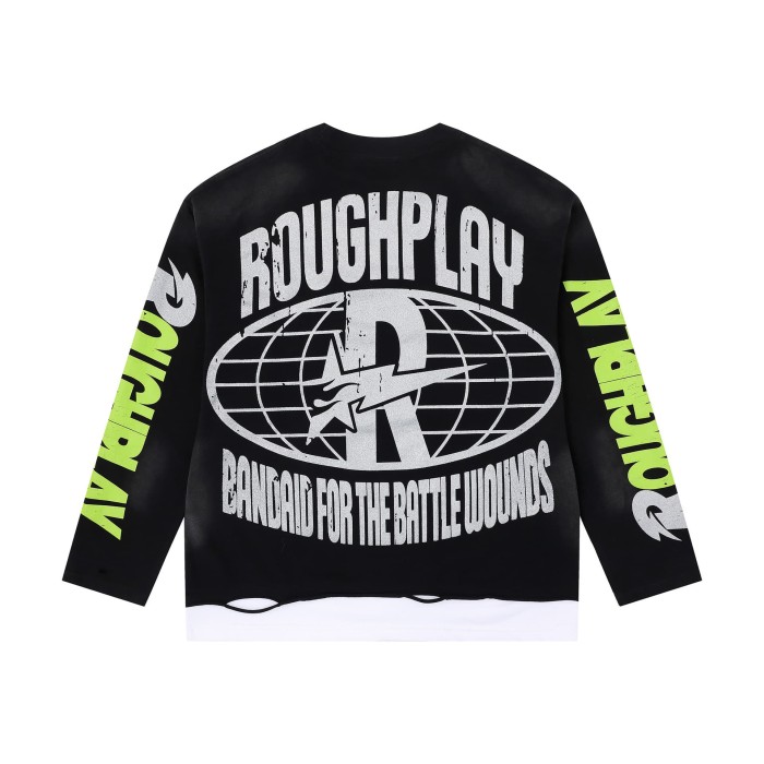 Cosmic Ray Skull Nebula Print Washed Version Long Sleeve T-Shirt 28758387