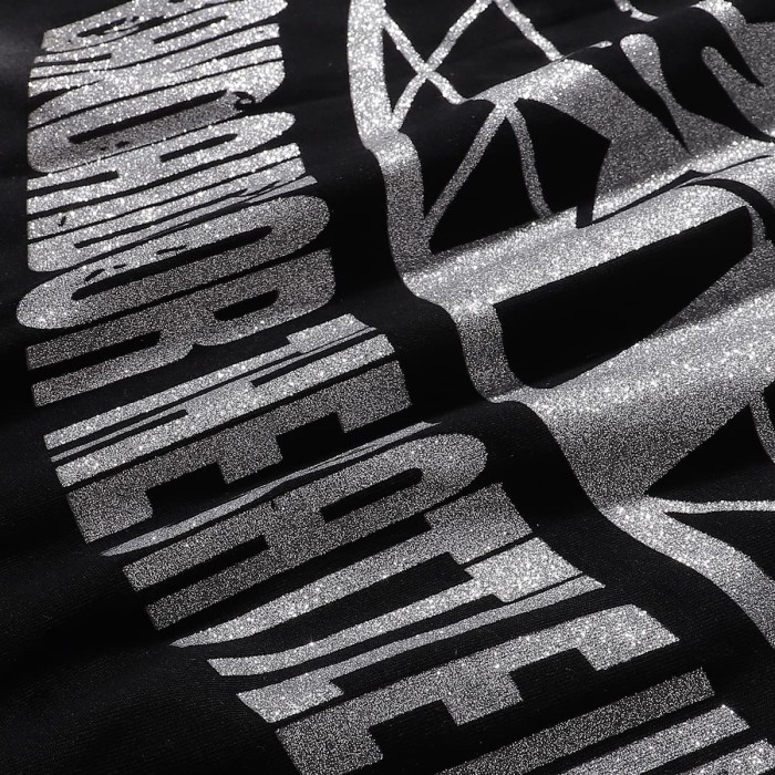 Car Crash Skull Silver Hot Stamping Print Washed Version Long Sleeve T-Shirt 28758375