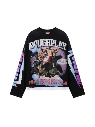 Praise to the Most High Silver Hot Stamping Print Washed Version Long Sleeve T-Shirt 28758385