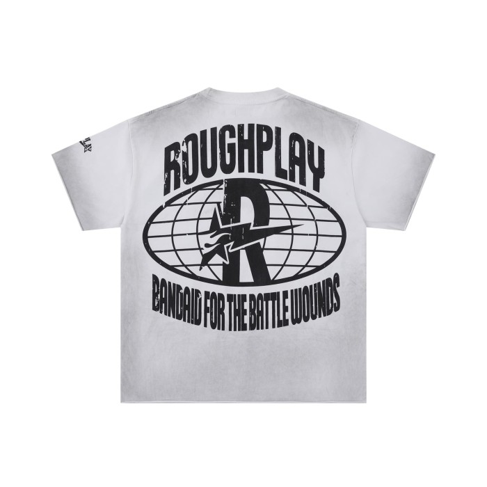 Patchwork Human Faces Rhinestone Print Washed Version Tee 3 colors 28758392