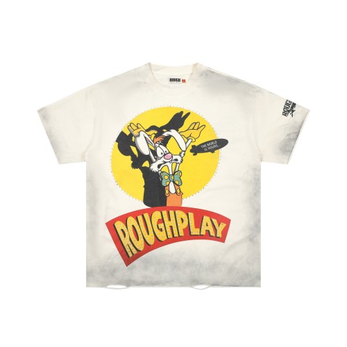 Surrender Bunny Rhinestone Print Washed Version Tee 28758393