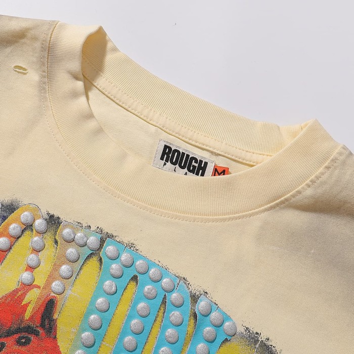 Piglet ET Bicycle Silver Hot Stamping Print Washed Version Long Sleeve T-Shirt 2 colors 28758383