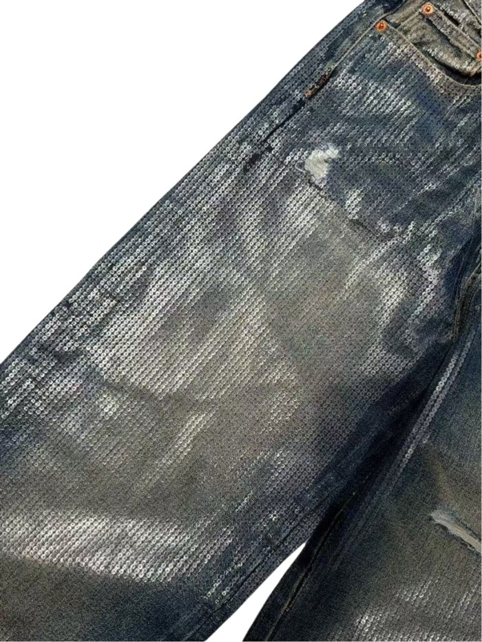 1:1 quality version Vintage-Washed Straight-Leg Jeans 28759376