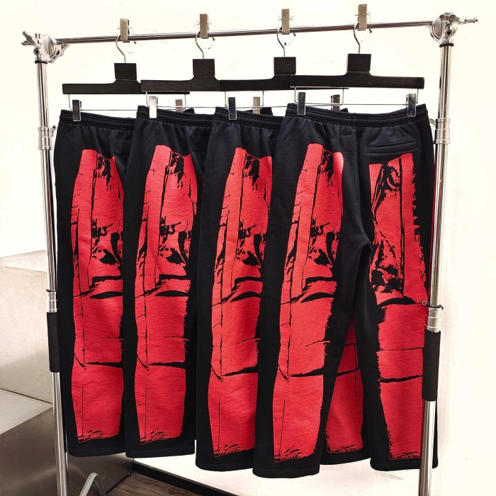 [Big & Tall for weights up to 220 lbs]1:1 quality version Red Printed Zipper  Hoodie & Pants Set 28760678