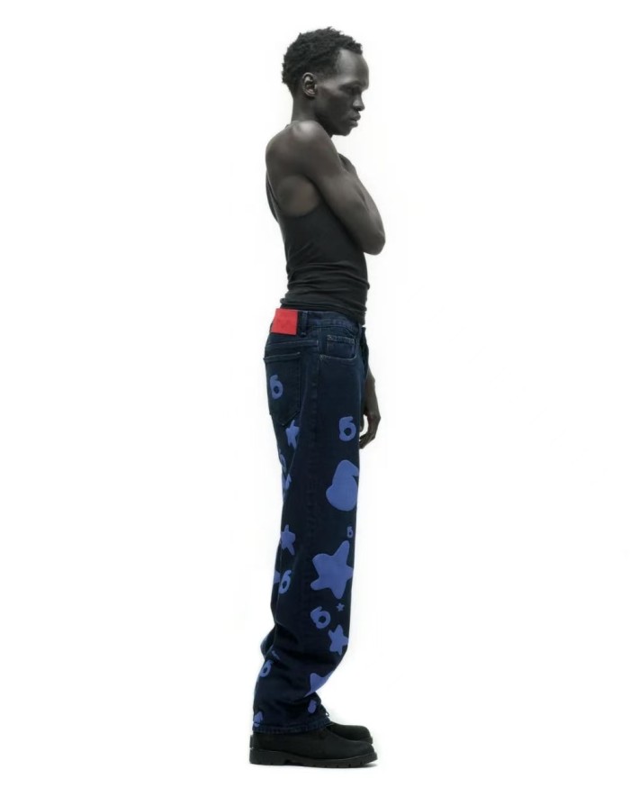 [Big & Tall for weights up to 220 lbs]1:1 quality version Blue Star Washed Distressed Jeans 28760687