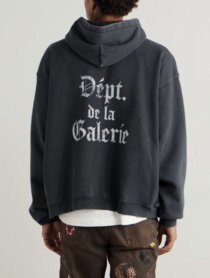 [Big & Tall for weights up to 260 lbs]1:1 quality version Gothic White Letter Washed Black Hoodie 28760682