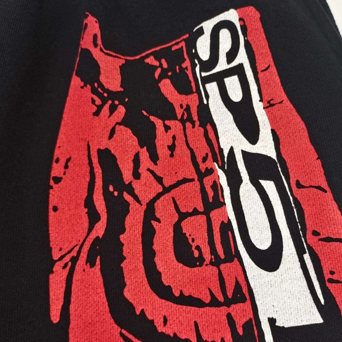 [Big & Tall for weights up to 220 lbs]1:1 quality version Red Printed Zipper  Hoodie & Pants Set 28760678