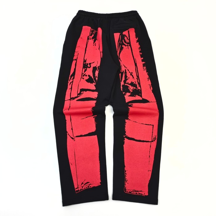 [Big & Tall for weights up to 220 lbs]1:1 quality version Red Printed Zipper  Hoodie & Pants Set 28760678