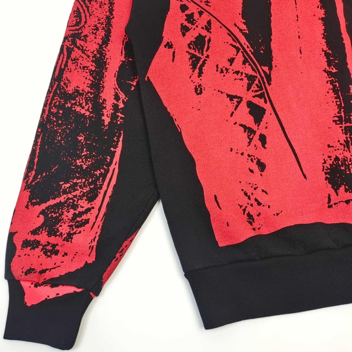 [Big & Tall for weights up to 220 lbs]1:1 quality version Red Printed Zipper  Hoodie & Pants Set 28760678