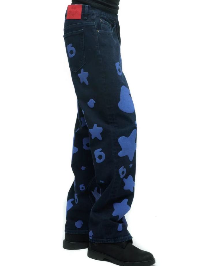 [Big & Tall for weights up to 220 lbs]1:1 quality version Blue Star Washed Distressed Jeans 28760687